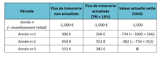 NPV and ROE investment project TME